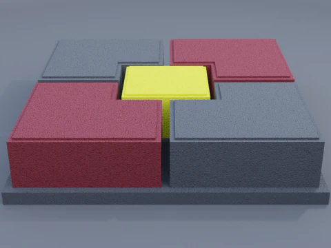 Ubin set paving block 3D Model