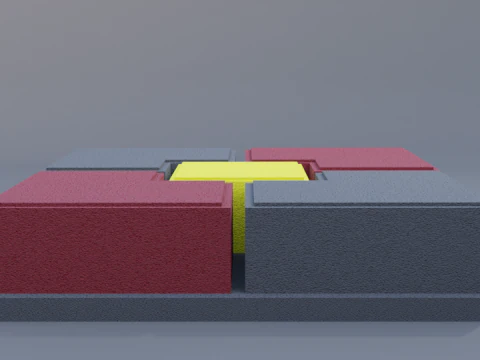 Ubin set paving block 3D Model