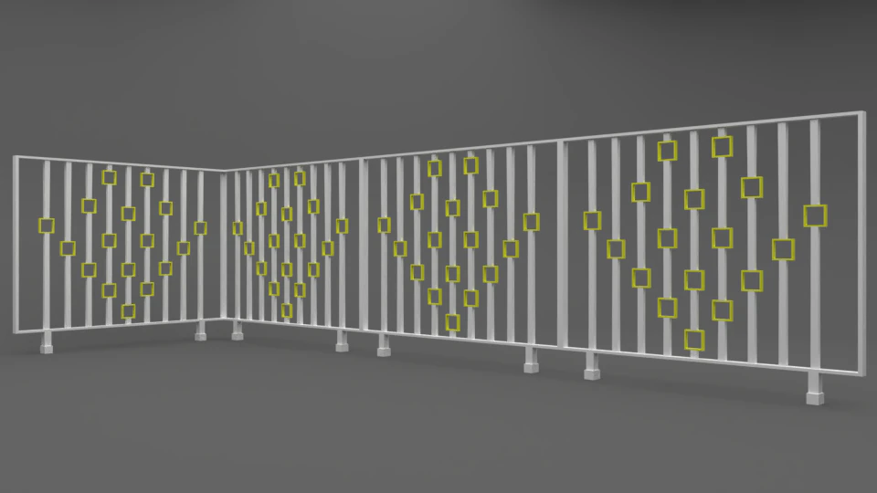 Railing 3D Model .c4d .max .obj .3ds .fbx .stl .blend 