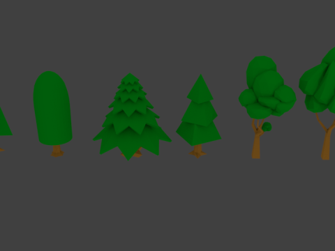 Low poly tree 3D Model