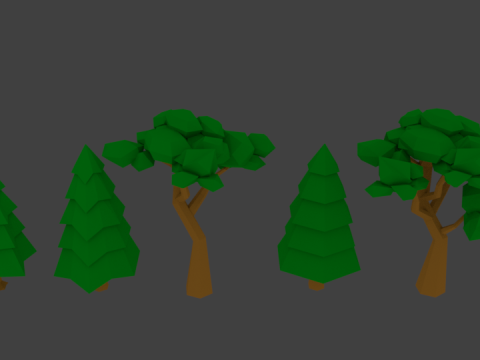 Low poly tree 3D Model