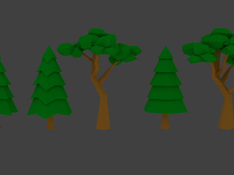 Low poly tree 3D Model