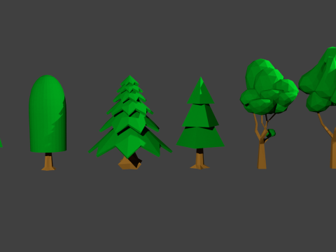 Low poly tree 3D Model