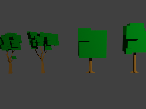 Low poly tree 3D Model