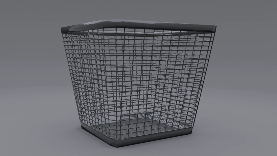 Trash can b 3D Model .c4d .max .obj .3ds .fbx .stl .blend 