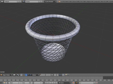 Trash can d 3D Model