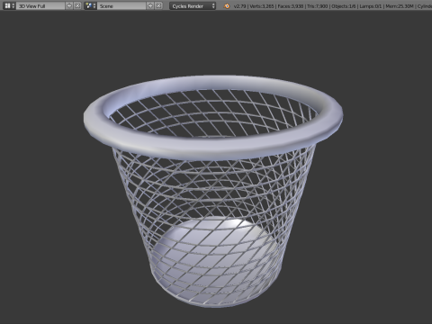 Trash can d 3D 模型