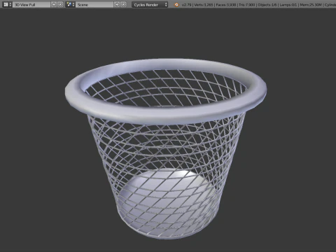 Trash can d 3D Model