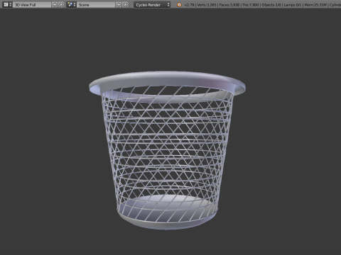 Trash can d 3D 模型
