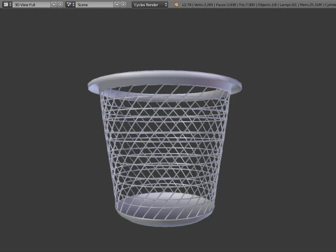 Trash can d 3D Model