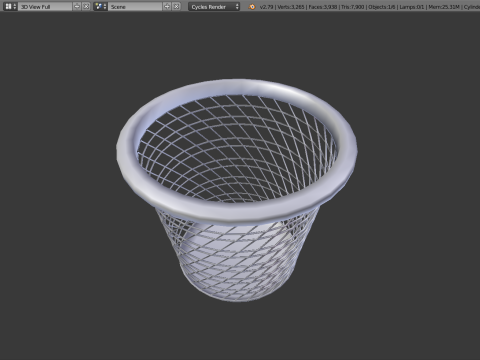 Trash can d 3D 模型