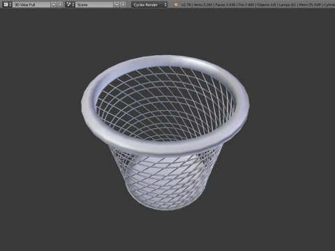 Trash can d 3D Model
