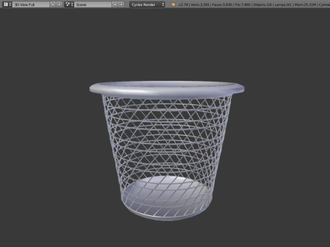 Trash can d 3D 模型