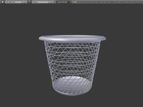 Trash can d 3D Model