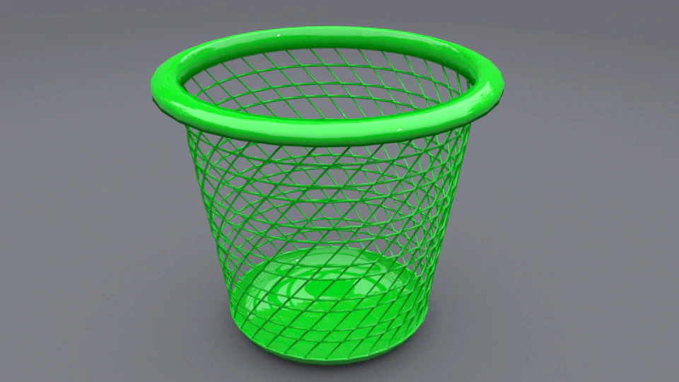 Trash can d 3D Model .c4d .max .obj .3ds .fbx .stl .blend 