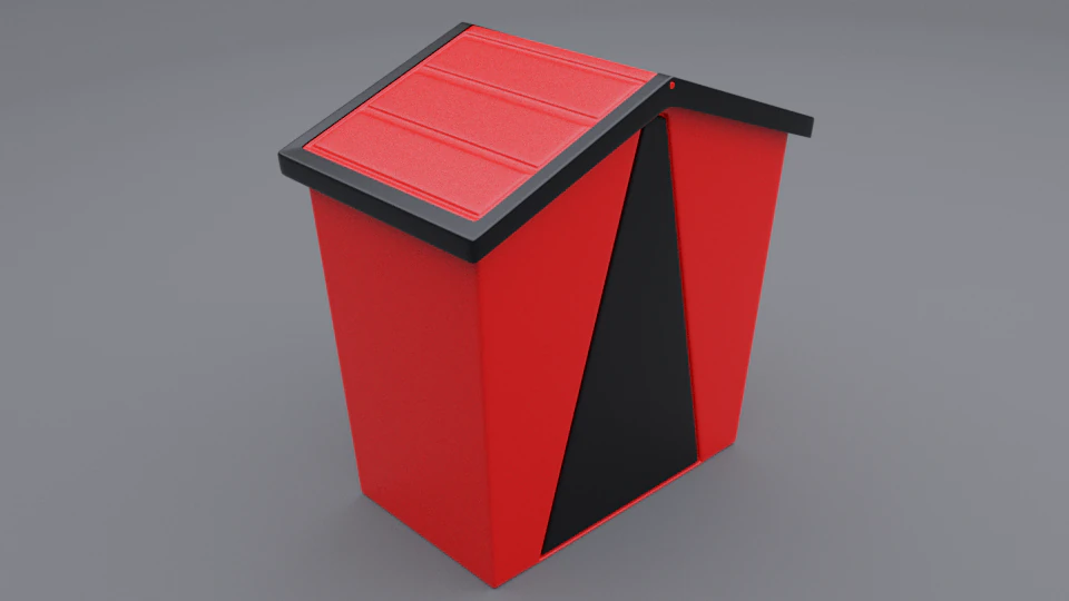 Trash can e 3D Model .c4d .max .obj .3ds .fbx .stl .blend