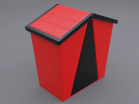 쓰레기통에 3D 모델