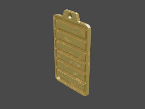 Yijing hexagram 1 pendant Modelo 3D