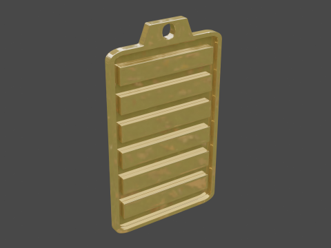 Yijing hexagram 1 pendant Modelo 3D