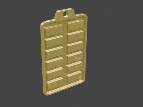 Yijing hexagram 2 pendant 3D मॉडल