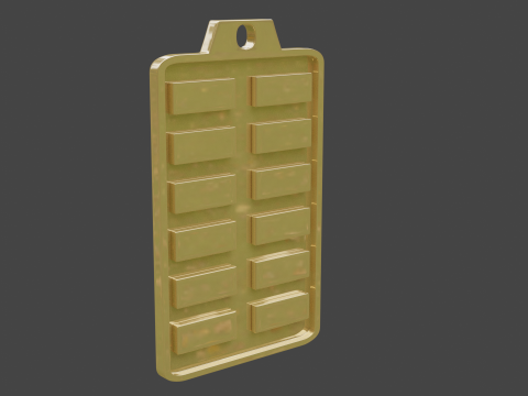 Yijing hexagram 2 pendant 3D मॉडल