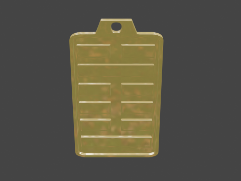 Yijing hexagram 3 pendant 3D Model