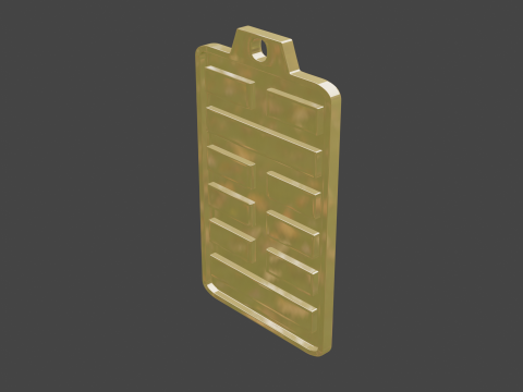 Yijing hexagram 3 pendant 3Dモデル
