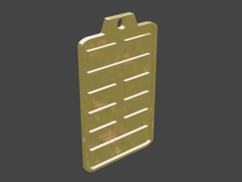 Yijing hexagram 3 pendant 3Dモデル