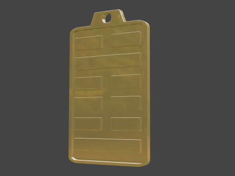 Yijing hexagram 3 pendant 3Dモデル