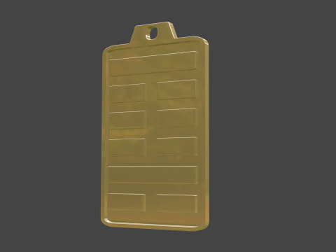 Yijing hexagram 4 pendant 3D Model