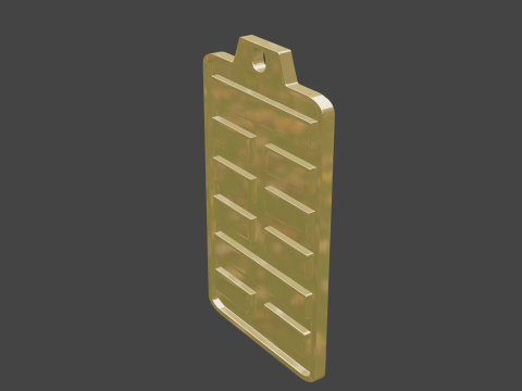 Yijing hexagram 4 pendant 3D Model