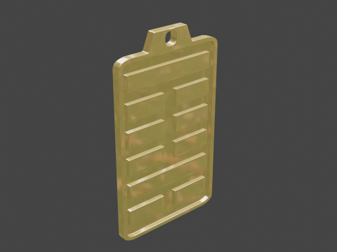 Yijing hexagram 4 pendant 3D Model
