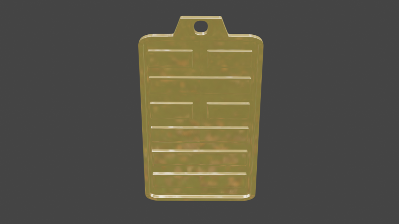 Yijing hexagram 5 pendant Model 3D .c4d .max .obj .3ds .fbx .stl .blend