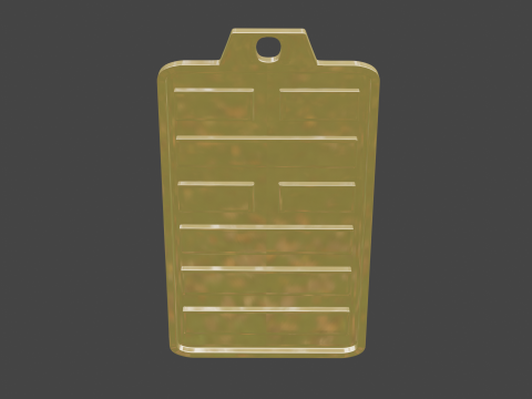 Yijing hexagram 5 pendant 3D Model