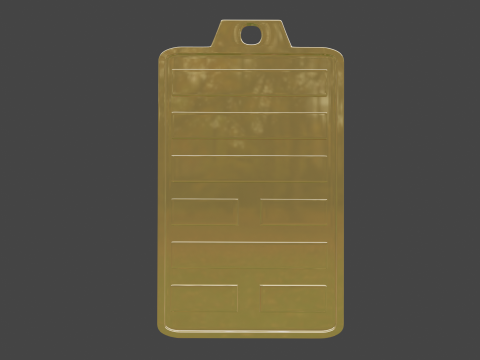 Yijing hexagram 6 pendant 3D Model