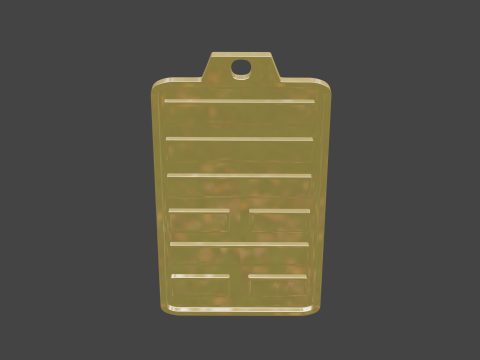 Yijing hexagram 6 pendant Modelo 3D