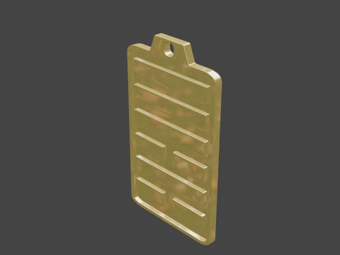 Yijing hexagram 6 pendant Modelo 3D