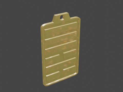 Yijing hexagram 6 pendant Modelo 3D