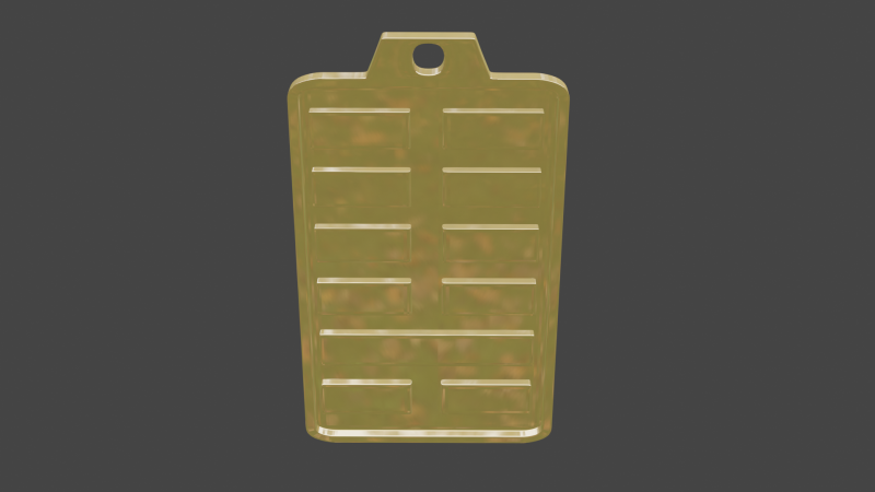 Yijing hexagram 7 pendant Modelo 3D .c4d .max .obj .3ds .fbx .stl .blend 