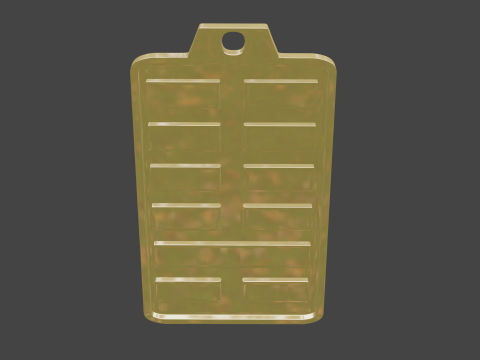 Yijing hexagram 7 pendant 3D Model