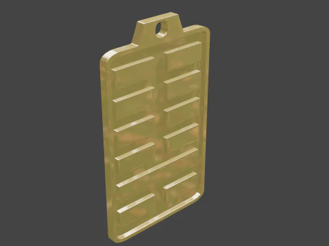 Yijing hexagram 7 pendant 3D Model
