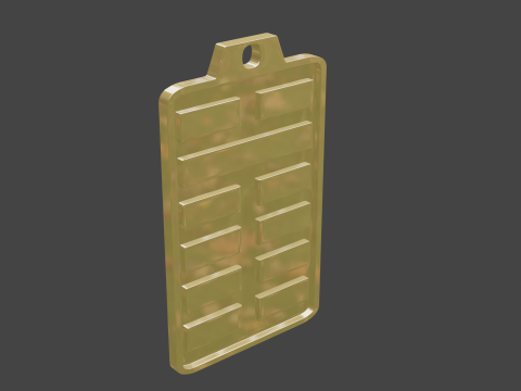 Yijing hexagram 8 pendant Model 3D