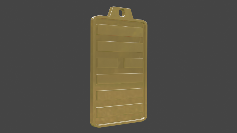 Yijing hexagram 9 pendant 3D Модель .c4d .max .obj .3ds .fbx .stl .blend 