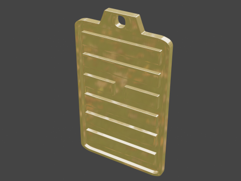 Yijing hexagram 9 pendant 3D Модель