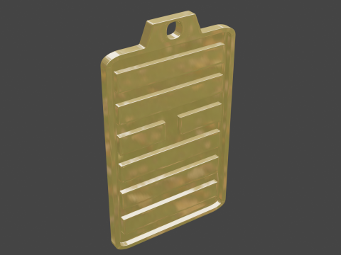 Yijing hexagram 9 pendant 3D Модель