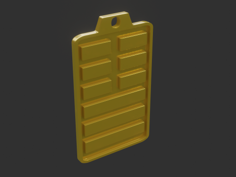 Yijing hexagram 11 pendant 3D Model