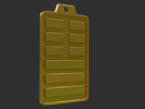 Yijing hexagram 11 pendant 3D Model