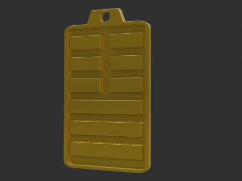 Yijing hexagram 11 pendant 3D Model