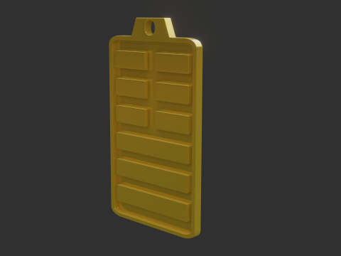 Yijing hexagram 11 pendant 3D Model