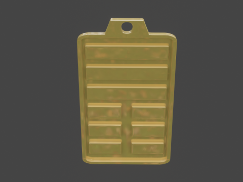Yijing hexagram 12 pendant 3D Model